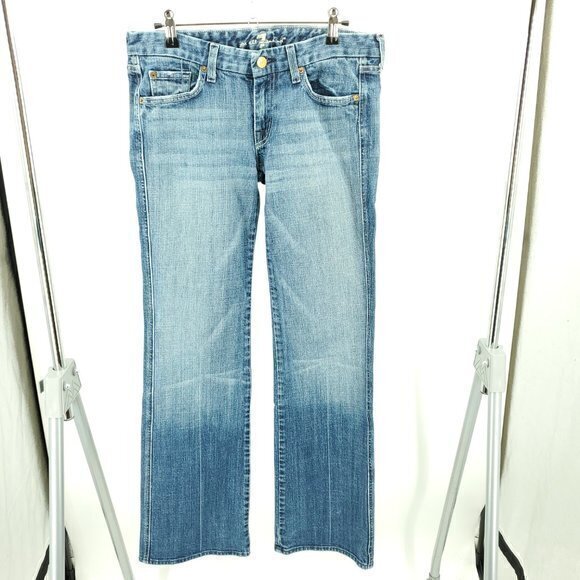 7 For All Mankind Blue Boot Cut Jeans A pocket. Too big for me. - Picture 7 of 15